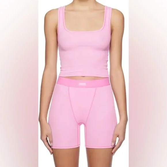 Skims Pink Rib Tank Top - Picture 1 of 3